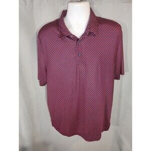 Cutter And‎ Buck Men's Golf Polo Shirt Size L Red Black